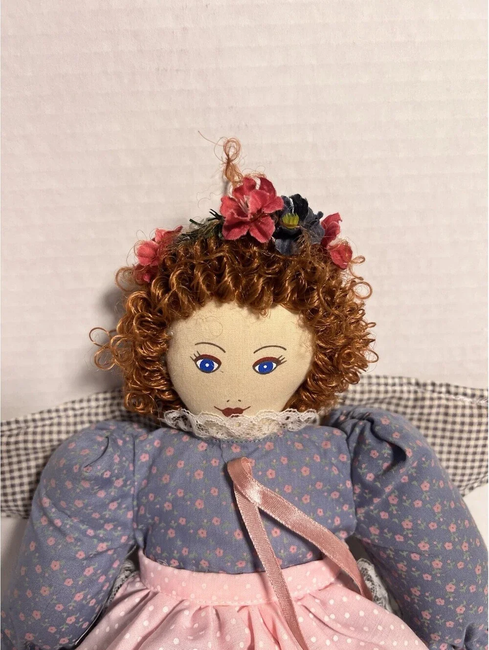 Vintage 1997 Angel Bag Lady Doll Grocery Bag Holder Storage 19” L